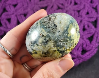 Ocean Jasper Palmstone Gallet Crystal Stones Crystals Palm Stone Unique orbicular