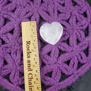 Rose Quartz Heart Shaped Worry Stone Polished Palm Stone Small Pink Crystals Magick Stones Moonchild Starseed pocket stone image 8