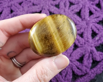 Gold Tiger Eye Small Palmstone Gallet Crystal Stones Crystals Palm Stone Tigers Eye