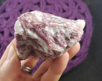 Pink Tourmaline in Quartz Matrix Raw Natural Stones Crystal heart chakra Rough Crystals