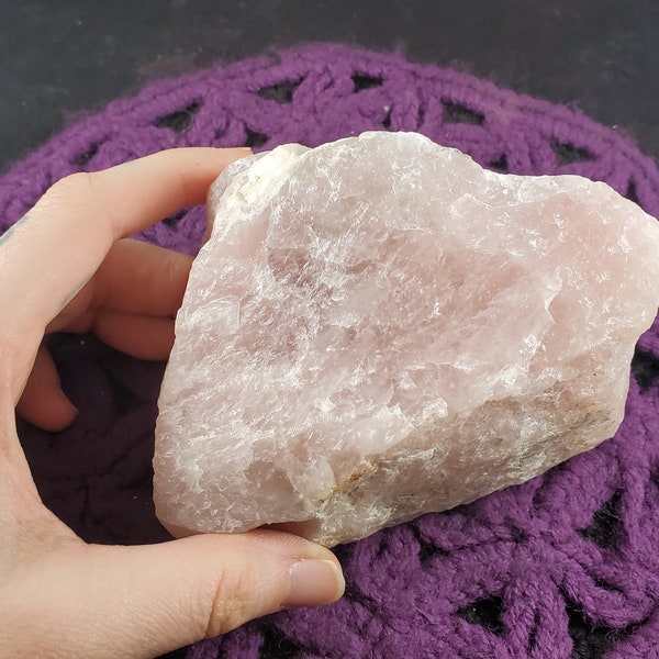 XL Rose Quartz Crystal Large Raw Stones Crystals Rough chunk piece Love heart Chakra Light Pink Namibia cabbing lapidary