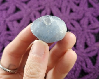 Celestite Tumbled Stone Crystal Pale Icy Blue Magick Starry Night Small Tumbled Stone Moonchild Starseed Crystals rare