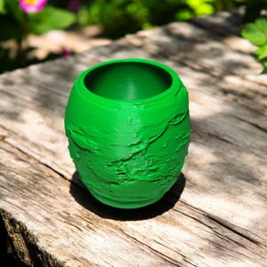 Raboteuse de contour de la Terre, Jardinière d'intérieur, Petite jardinière, Cadeau printemps et jardin, Pot de fleur, Impression 3D, Fête des Mères