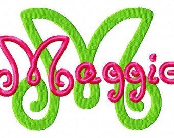 Maggie Font Machine Embroidery Design INSTANT DOWNLOAD BX