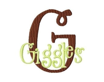 Grins and Giggles Font Machine Embroidery Design INSTANT DOWNLOAD BX