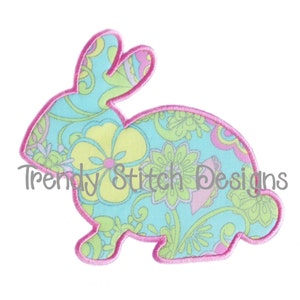 Bunny Rabbit MINI Applique Machine Embroidery Design INSTANT DOWNLOAD image 1