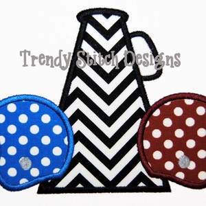 Megaphon Helme Applikation Design Machine Embroidery Design INSTANT DOWNLOAD