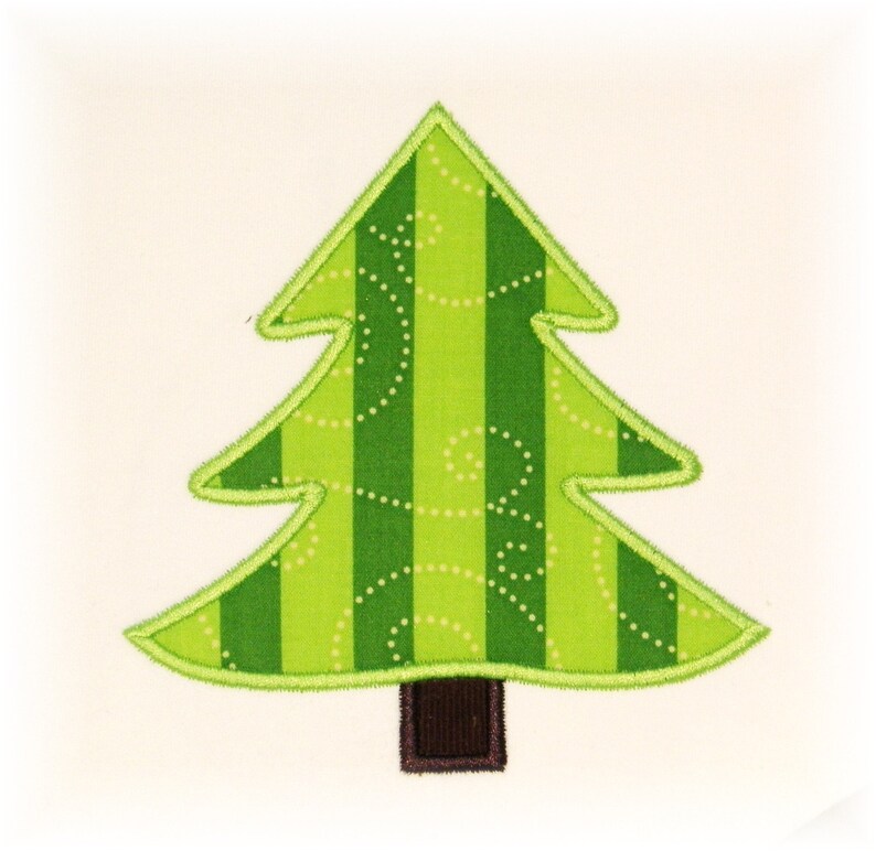Christmas Tree Applique Design Machine Embroidery Design Etsy
