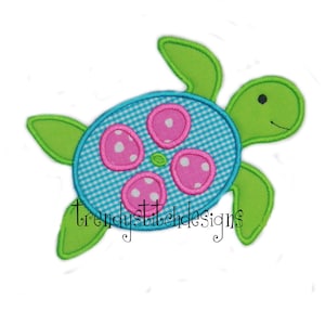 Sea Turtle Applique Design Machine Embroidery Design INSTANT DOWNLOAD image 1