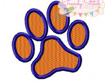 Paw Print MINI Machine Embroidery Design Made To Match Filled Stitch INSTANT DOWNLOAD