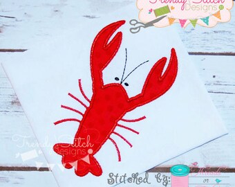 Lobster 4 Applique Design Machine Embroidery Design INSTANT DOWNLOAD