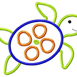 Sea Turtle Applique Design Machine Embroidery Design INSTANT DOWNLOAD image 2
