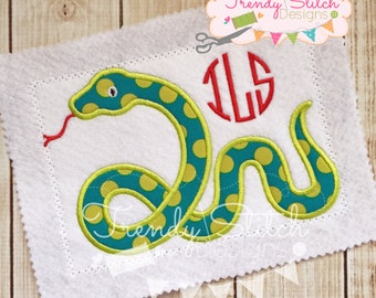 Snake Applique Machine Embroidery Design INSTANT DOWNLOAD