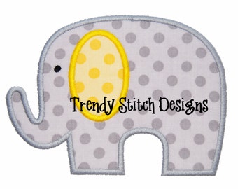 Elephant 2 Applique Design Machine Embroidery Design INSTANT DOWNLOAD