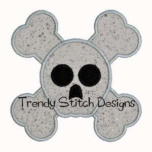 Skull and Crossbones Applique Design Machine Embroidery Design INSTANT DOWNLOAD