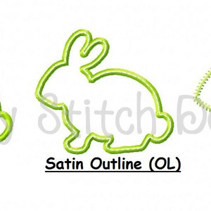 Bunny Rabbit MINI Applique Machine Embroidery Design INSTANT DOWNLOAD image 2