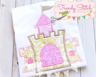 Applique Design Maschine Stickerei Design INSTANT DOWNLOAD Prinzessin Schloss