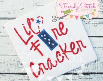 Lil Firecracker stoffen machineborduurontwerp INSTANT DOWNLOAD