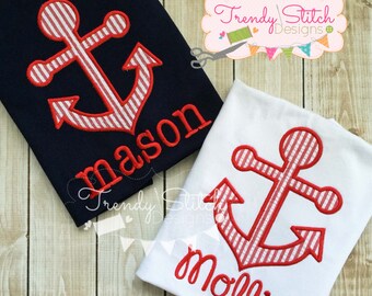 Anchor 4 Applique Design Machine Embroidery Design INSTANT DOWNLOAD