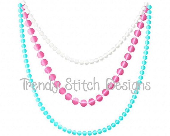Pearl Necklace Embroidery Design 2