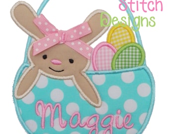 Easter Basket Applique Design Machine Embroidery Design INSTANT DOWNLOAD