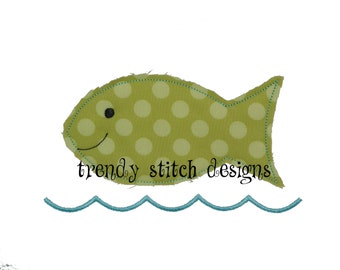 Fishy Applique Design Machine Embroidery Design Lures INSTANT DOWNLOAD