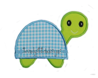 Turtle boy applique design machine embroidery design INSTANT DOWNLOAD