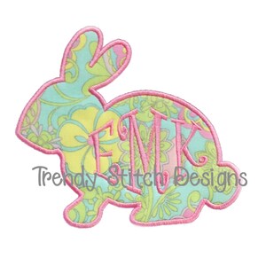 Bunny Rabbit Applique Machine Embroidery Design Easter INSTANT DOWNLOAD image 2