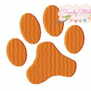 Paw Print MINI Machine Embroidery Design Made To Match Filled Stitch INSTANT DOWNLOAD