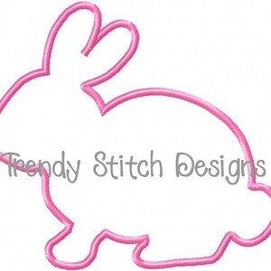 Bunny Rabbit Applique Machine Embroidery Design Easter INSTANT DOWNLOAD image 4