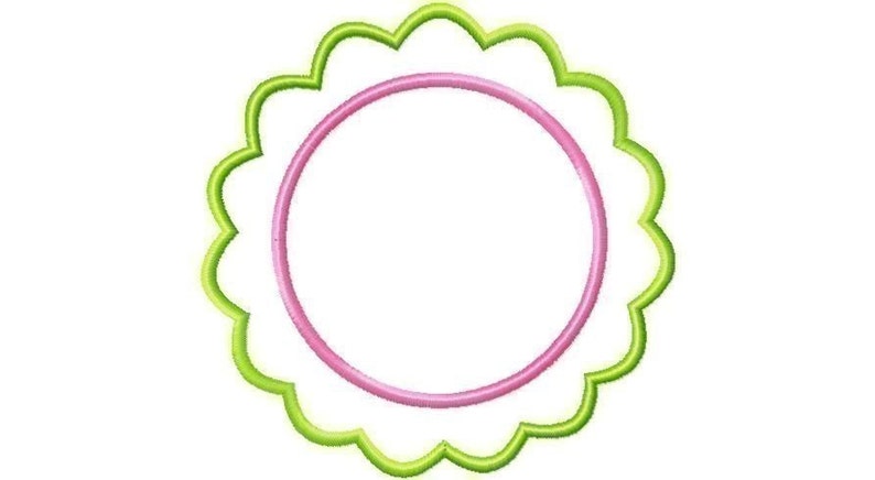 Patches Design Rounded Scalloped Round Patch Applique Design Machine Embroidery Design INSTANT ...