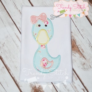 Duck Girl Applique Design Machine Embroidery Design Goose INSTANT DOWNLOAD