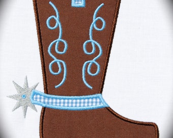 Cowboy Boot Spur Applique Machine Embroidery Design INSTANT DOWNLOAD