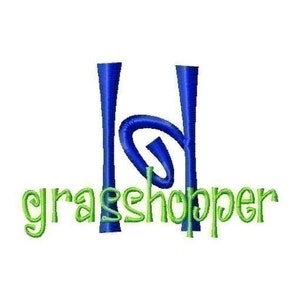 May include: A blue and green logo with the text "grasshopper" and a stylized letter "h" in blue.