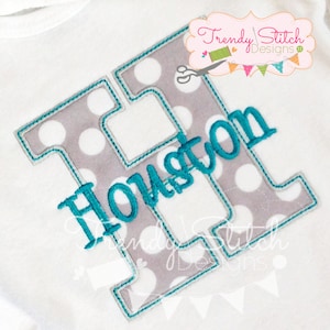 Clark Font Applique Design 4x4 and 5x7 Applique Machine Embroidery Design INSTANT DOWNLOAD