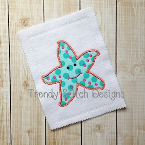 Starfish Baby Applique Machine Embroidery Design INSTANT DOWNLOAD Star Fish