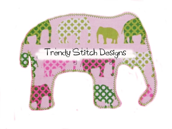 Elephant Applique Design Applique Machine Embroidery Design | Etsy
