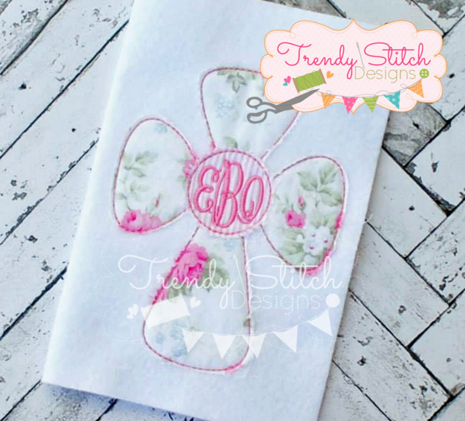 Cross Monogram Applique Design Machine Embroidery Design Etsy