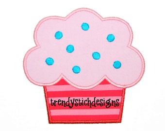 Cupcake 4 Applique Machine Embroidery Design INSTANT DOWNLOAD