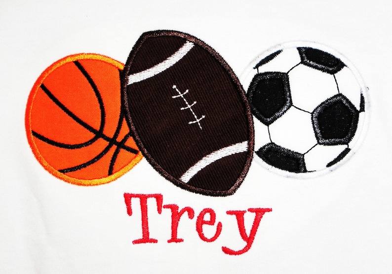 Sports Ball Combo 2 Applique Machine Embroidery Design INSTANT Etsy