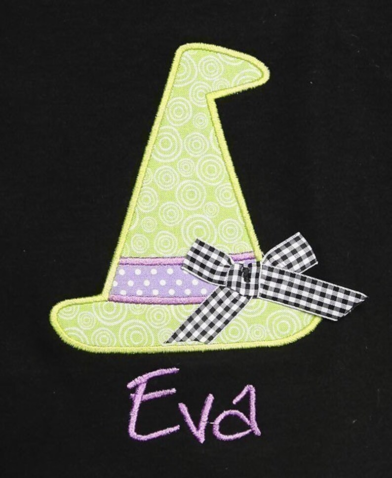 Witches Hat Applique Design Machine Embroidery Design INSTANT Etsy