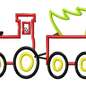 Tractor with Tree Applique Design Machine Embroidery Design INSTANT DOWNLOAD image 2