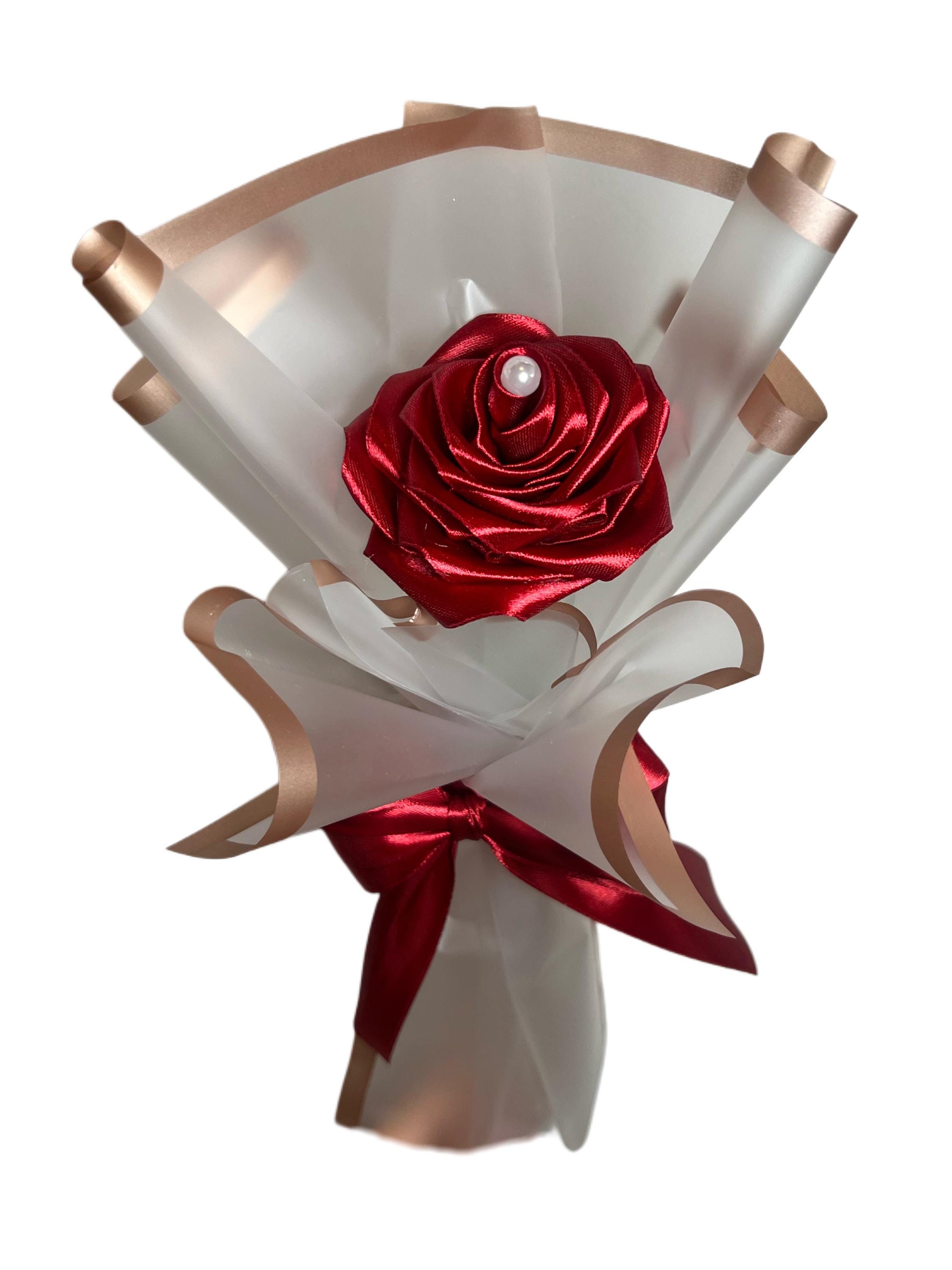 Single Eternal Satin Rose Bouqet (custom Make Orders) - Etsy