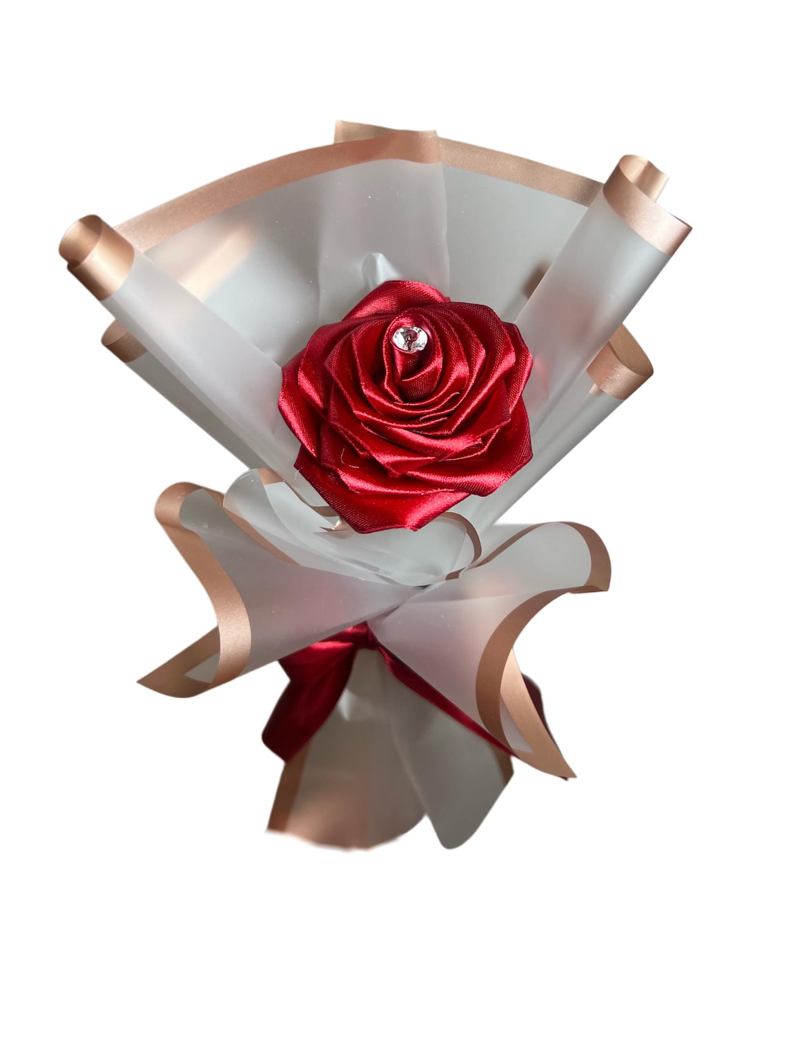 Single Eternal Satin Rose Bouqet (custom Make Orders) - Etsy