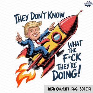 Grappige Trump Rocket-png: politiek memeontwerp
