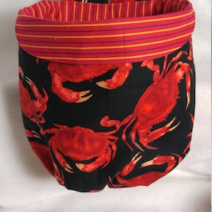 Stay Put Pouch  Remote Control Caddy Red Crabs