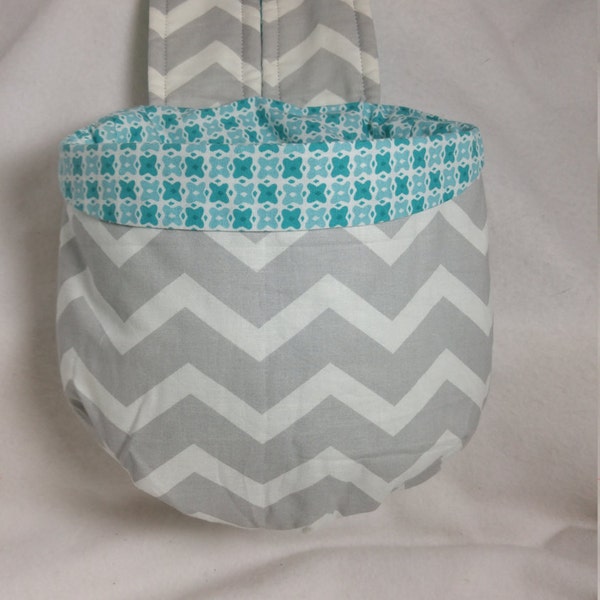 Stay Put Pouch Bunk Bed  Caddy Gray Chevron