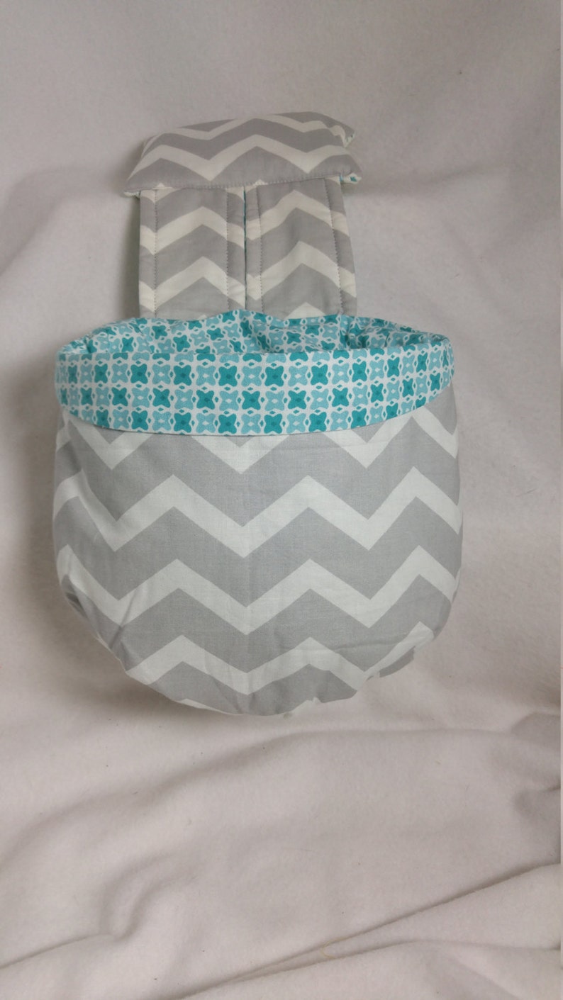 Stay Put Pouch Bunk Bed Caddy Gray Chevron Image 0