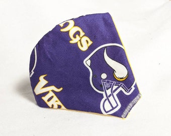 Minnesota Vikings Football Filtered Face Mask Washable and Reuseable Adult Size