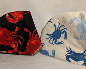 Crabs Filtered Face Mask Washable and Reuseable Adult Size